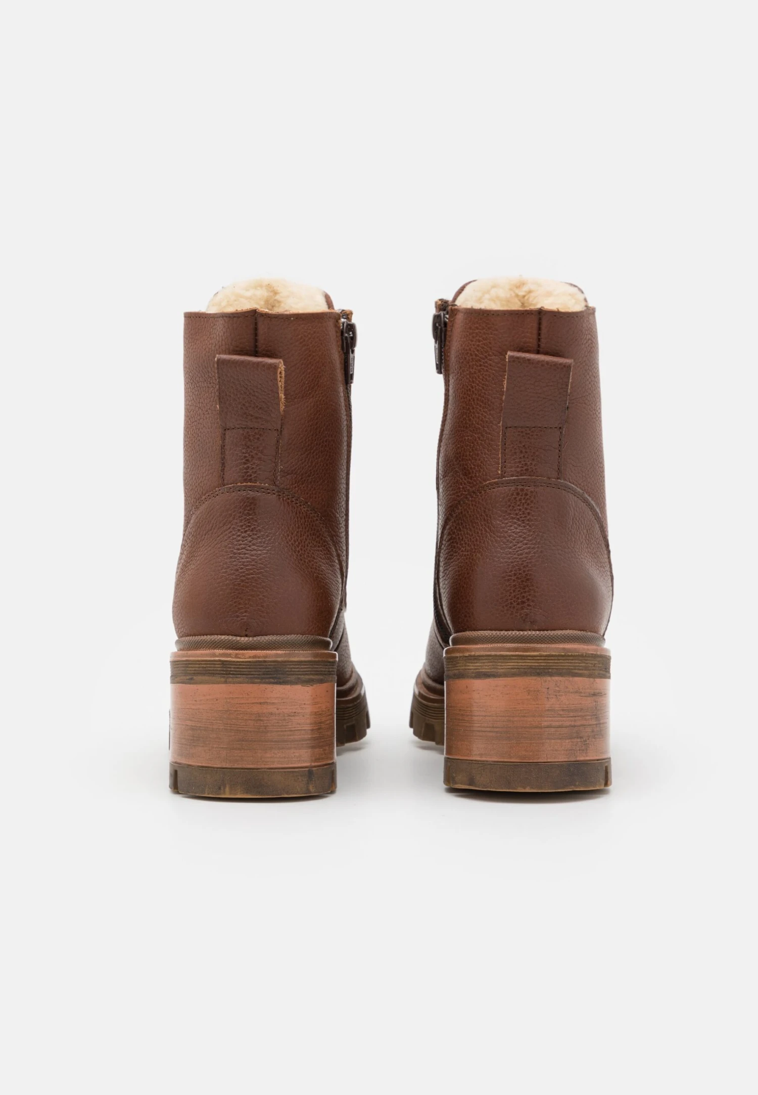 Anna Field Leather Winter Bootie - Snowboots- Cognac 6 Anna Field Leather Winter Bootie - Snowboots- Cognac - Afbeelding 4
