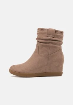 Anna Field Winter Boot - Enkellaarsjes Met Sleehak - Taupe -Anna Field 17338d5b3a9d403091acb275d8627bc3