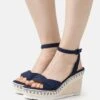 Anna Field Sandalen Met Sleehak - Dark Blue 2 Anna Field Sandalen Met Sleehak - Dark Blue -Anna Field 29ce0c5833034fe1a201da6e4f25653a