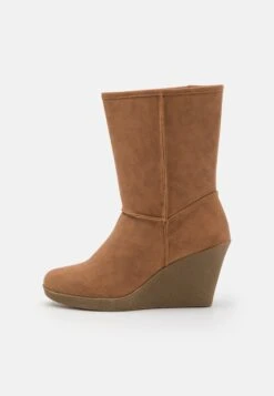 Anna Field Winter Boot - Enkellaarsjes Met Sleehak - Cognac -Anna Field 48a9bc74f0664b3881f655fb98dbb87a