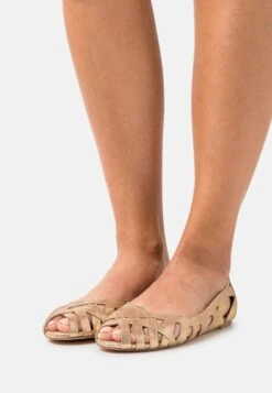 Anna Field Leather - Peeptoe Ballerina'S - Gold -Anna Field 86d5b642946c46a390f54ca2a47c457e