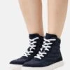 Anna Field Leather - Sneakers Hoog - Dark Blue -Anna Field bbb9b8cbc0c241ca93873db63d27ca21
