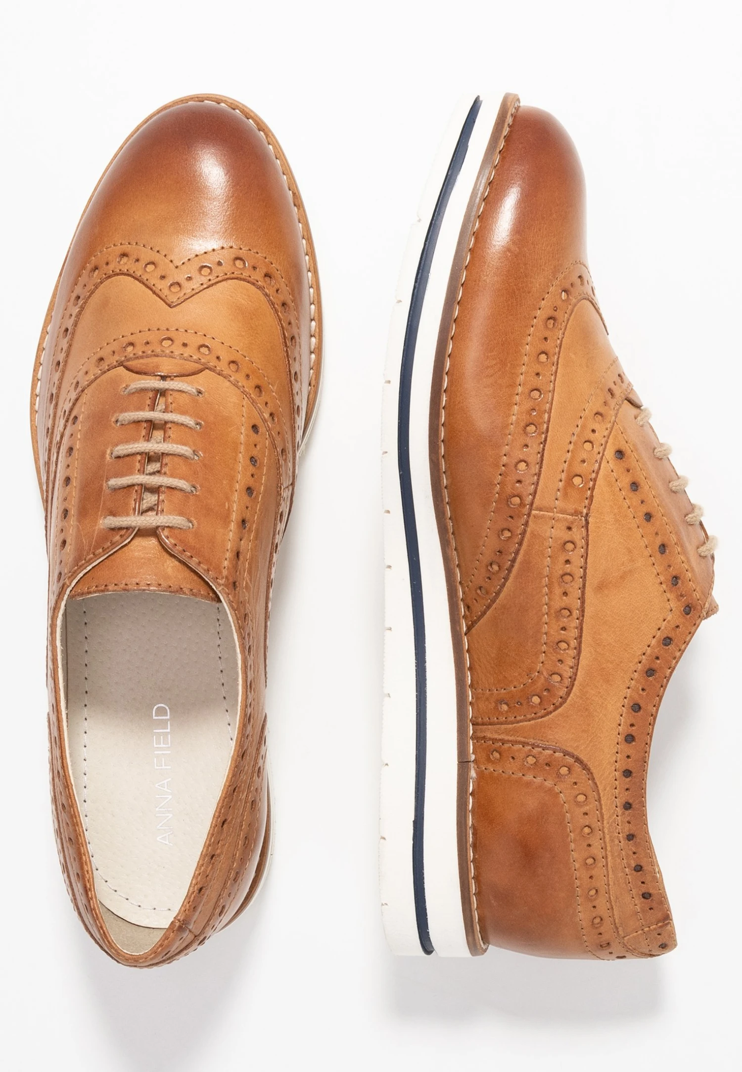 Anna Field Leather - Sportieve Veterschoenen - Cognac 6 Anna Field Leather - Sportieve Veterschoenen - Cognac - Afbeelding 4