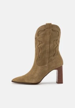 Anna Field Leather - Cowboy-/Bikerlaarsjes - Khaki -Anna Field c38591f49a884f29a5c2f231c6bdcb8c