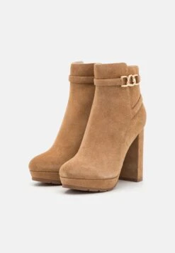 Anna Field Leather- Enkellaarsjes Met Plateauzool - Cognac -Anna Field eaf8ef639f3e41f5a214dbe5e38cfd30