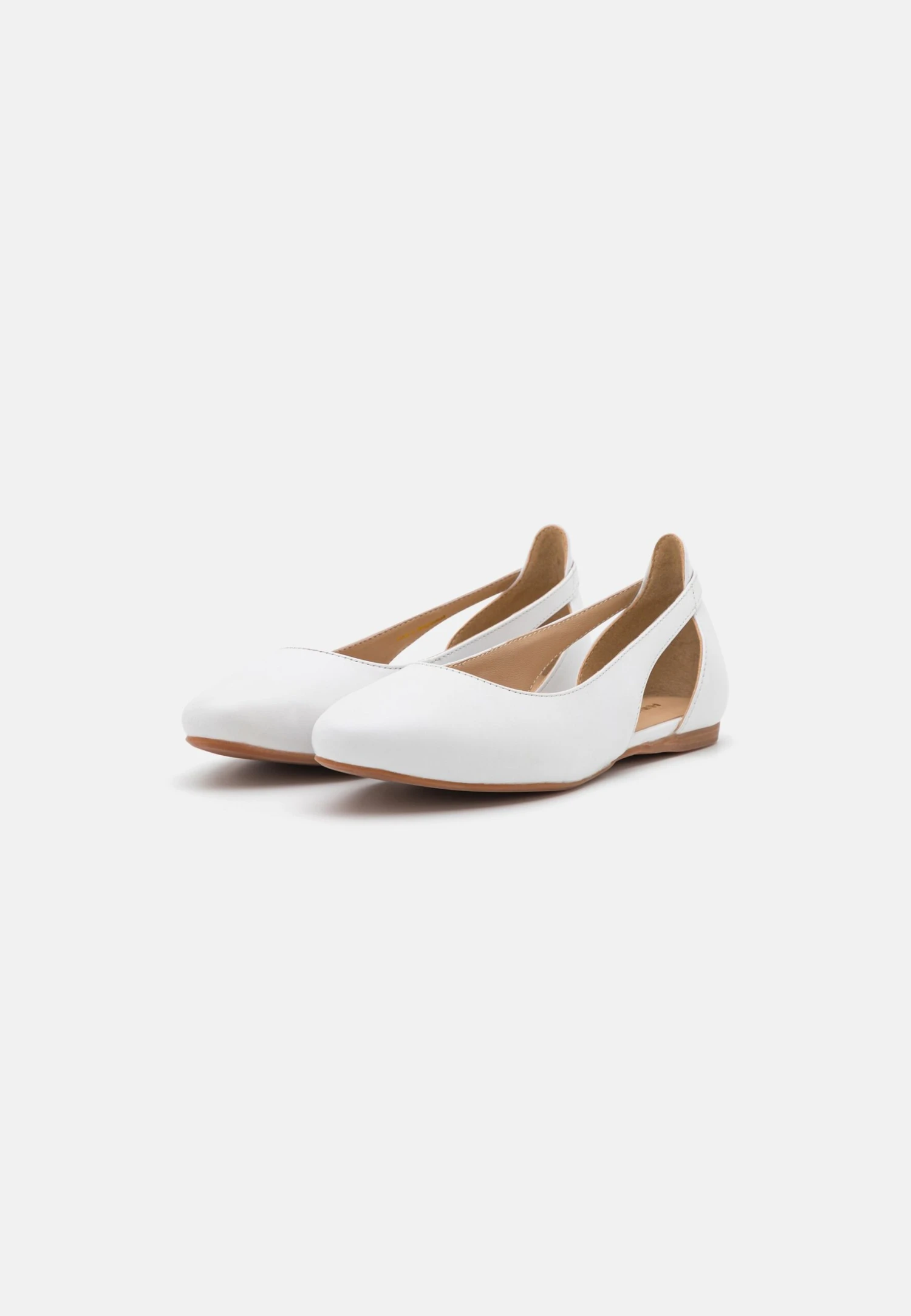 Leather- Ballerina'S - White 5 Leather- Ballerina'S - White - Afbeelding 3